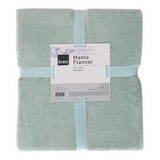 Manta Flannel 125 X 150 Cm Soft Suave Verde Krea