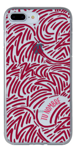 Funda Para iPhone Para Mujer Rayas Vino Personalizada Nombre