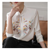 Camisa Camisa Para Mujer, Blusa Vintage, Camisa Oriental