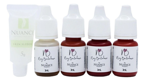 Nuance Pigments Nay Bertolass Kit I Linha Para Lábios Cor Branco