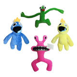 Kit 4 Peluches Rainbow Friends Roblox 28cm Juguete Suave Blu