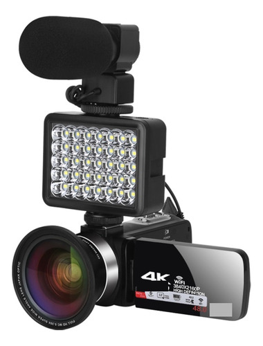 Cámara De Video Digital Videocámara Profesional 4k Kit De