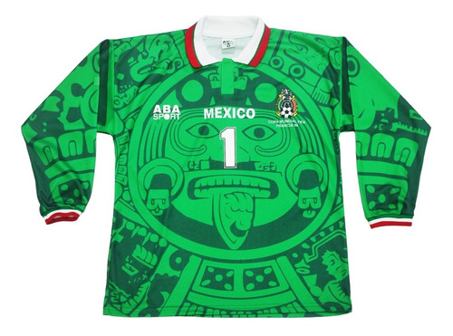 Jersey Mexico Francia 1998 Calendario Azteca Local Ml