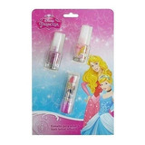 Maquillaje Infantil Labial+2 Esmaltes Princesas Disney