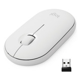 Mouse Inalámbrico Logitech Pebble M350 / Moderno - Blanco