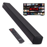 Barra De Som Soundbar Bluetooth Knup 6037bh Preta 110v/220v Cor Preto Frequência 90hz ~ 15khz