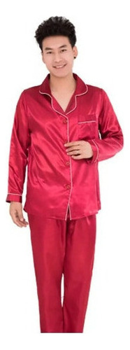 Conjunto De Pijama De Satén De Seda Para Hombre Traje De Hom