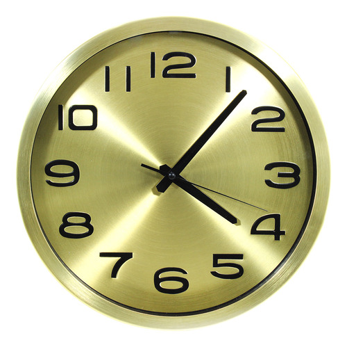Reloj De Pared 35cm Dorado