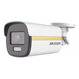 Hikvision Cámara De Seguridad Metalica Tipo Bala Turbohd 4k - 8mp Vision Nocturna A Color 24/7 Proteccion Ip67 Para Uso Exterior Con 40mts. De Luz Blanca Modelo Thc-t129-p