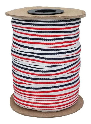 Cinta Popotillo 10mm Rollo 100mts Tricolor Decoración Ropa