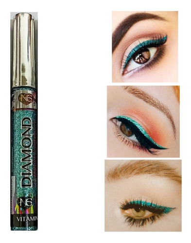 Delineador Líquido Colores Glitter Marca Diamond Naturalgirl