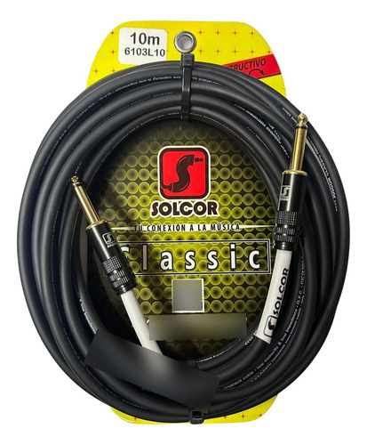 Cable Para Instrumento Señal 10m Plug A Plug Solcor 6103l10