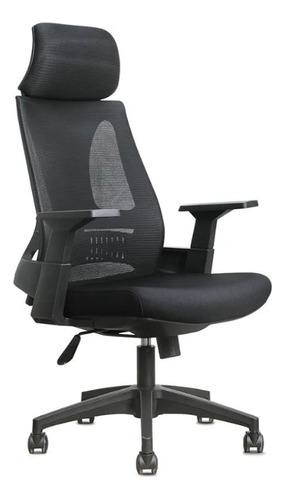 Cadeira De Escritório Presidente Nr17 Ergonômica Premium Toledo Cor Preto Estofamento Do Assento Em Tela Mesh