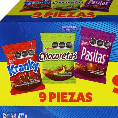 Dulces Ricolino Panditas Pasitas Chocoretas 9 Piezas | Meses sin interés