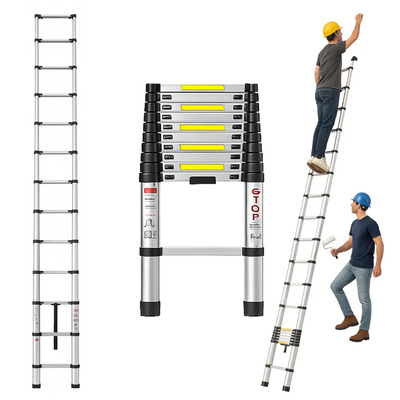 Escalera Telescopica Aluminio Retráctil 6,2 Mts Soporta 150k | Envío gratis