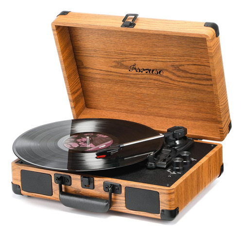 Vinyl Record Player, 3 Speed Turntable Bluetooth Record Play