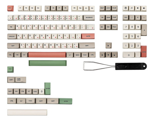 126 Teclas/set 9009 Retro Xda Profile Para Llave Mecánica