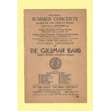 Programa Musica 1922 Usa The Goldman Band  New York