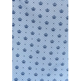 Capa De Tecido Com Zíper Para  Colchão 70cm X 1m Cor Azul Coroa