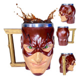 Caneca The Flash 3d Super Herói Xícara Geek De Resina 225ml