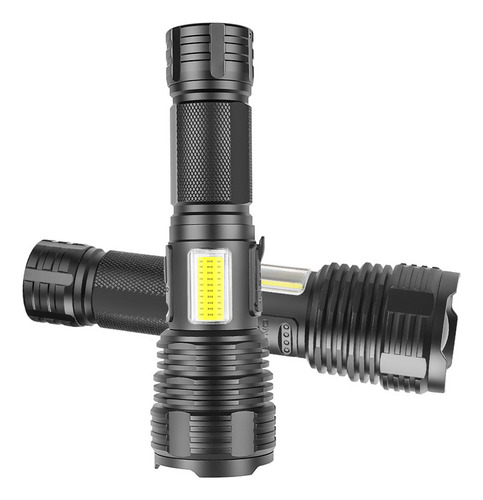 G Linterna Led Recargable Con Zoom Láser Táctico Militar