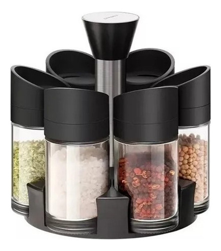 Especiero Moderno Giratorio Organizador Frascos Cocina 6 Pcs