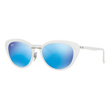 Gafas De Sol Rectangulares Ray-ban Rb4250 Para Mujer, Azul E