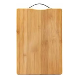 Tabla Picar Cortar Bambú Madera 3en1 Con Agarradera 28x38cm