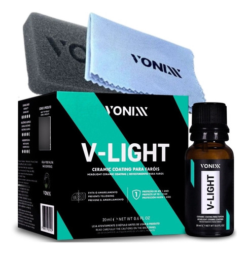 Vitrificador Para Faróis V-light 20ml Vonixx Revestimento