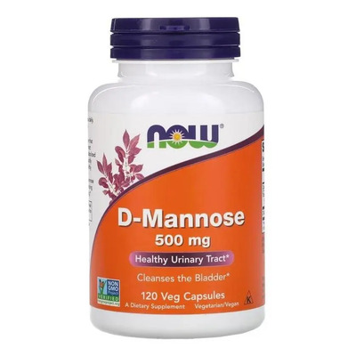 Now Foods D-Mannose 500 mg 120 cápsulas para trato urinário saudável, sabor Sfn, sem sabor | Frete grátis