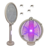 Lâmpada Raquete Elétrica Uv Dobrável Luminária Mosquitos