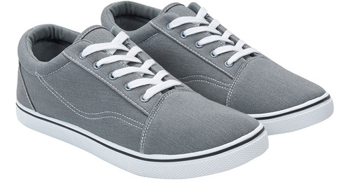 Zapatilla Hombre Básica Lona Gris Corona