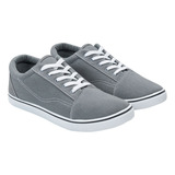 Zapatilla Hombre Básica Lona Gris Corona