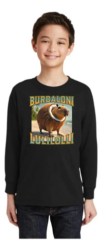 Playera M Larga Niño Niña Brainrot Burbaloni Luliloli 001211
