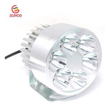 Faro Auxiliar 6 Leds Con Base 12v Plata Sg-116a