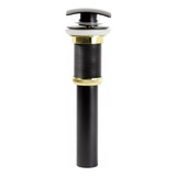 Contra Lavabo Negro Mate Push Pop-up Cuadrado 1 1/4 In Meer 