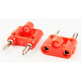 10 Piezas Plug Doble Banana O Philips Rojo Nuevo