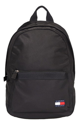 Mochila Tommy Hilfiger Para Hombre Am0am11964 Color Negro Diseño De La Tela Liso