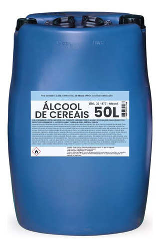 Álcool De Cereais 50 Lt 100% Puro Bebidas Finas Perfume