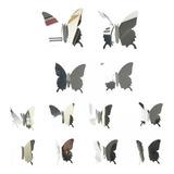 4 X 12x Espejo Mariposas Pegatina Diy Decoración Del Hogar