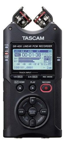 Grabador De Voz Digital Tascam Dr-40x Color Negro