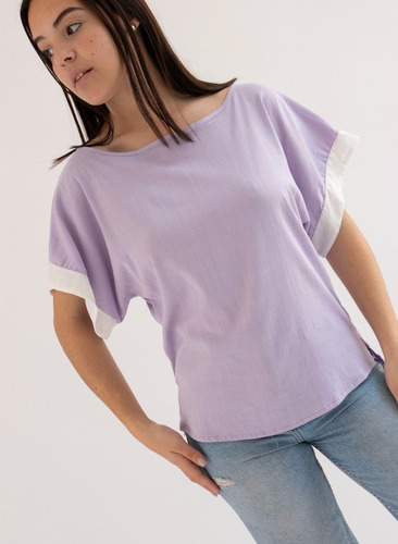 Blusa Combinada Lino Liso 20-33-1