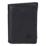 Cartera Columbia, De 3 Pliegues, Protección Rfid, Negro