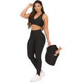 Conjunto Fitness Legging + Top Roupa De Academia Crossfit