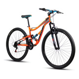 Bicicleta Mercurio Mtb Kaizer Doble Suspensión R29 Color Naranja/negro Brillante Tamaño Del Cuadro Talla Única M