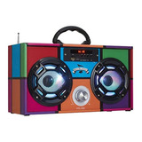 Radio Am/fm Con Altavoz Led Y Bluetooth, Multicolor