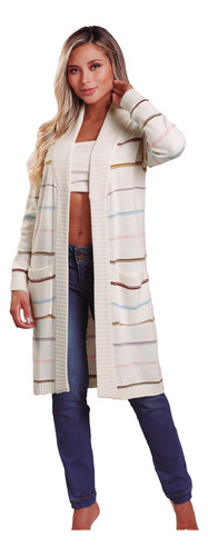 Abrigo Cardigan De Moda Elegante Para Mujer 9303 Tej