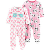 Set X2 Pijamas Carter´s Bebé Niña Little Sister/pink Panda 