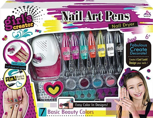 Set Kit Uñas Manicure Juguetes Para Niñas Nuevo 6 Esmaltes