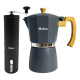 Combo Cafetera Italiana Hudson + Molinillo Manual Hudson 